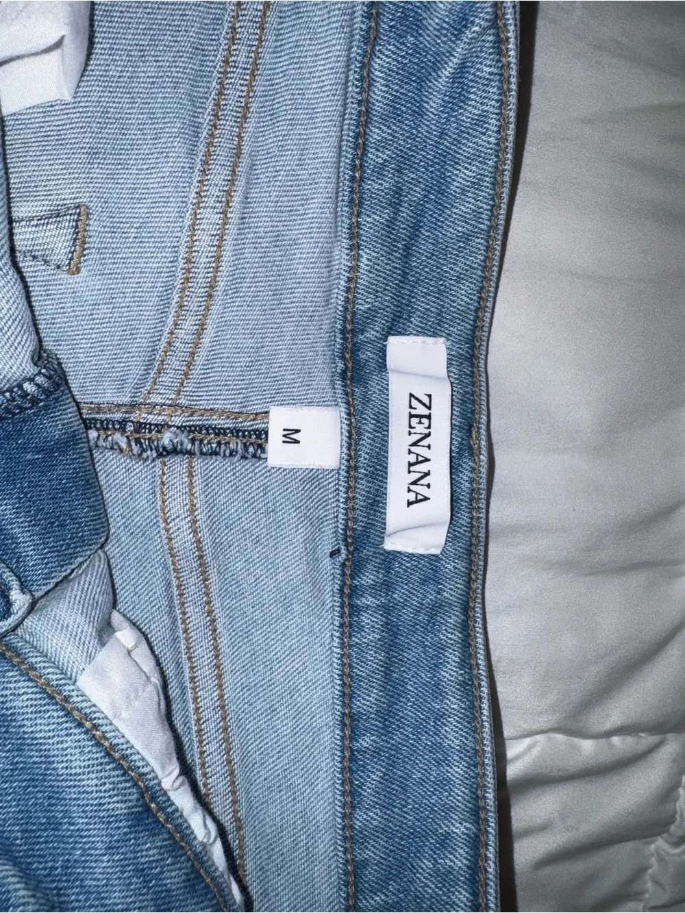 Zenana Light Wash Distressed Denim Shorts - Picture 2 of 2